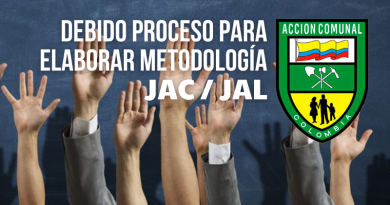 Debido proceso para elaborar metodología del presupuesto participativo JAC/JAL